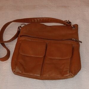 Stone Mountain Elegant Tan Leather Shoulder Bag vintage